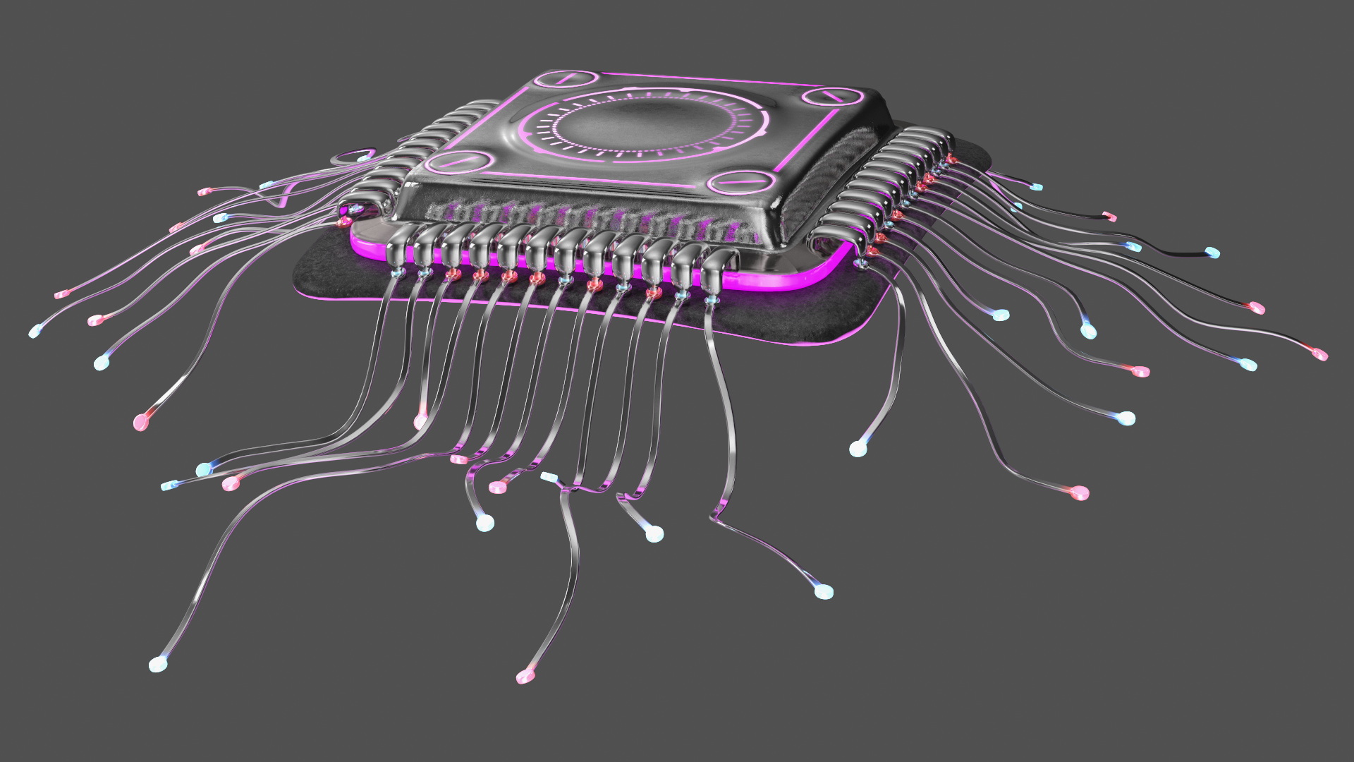 3D Microchip Implant with Light model