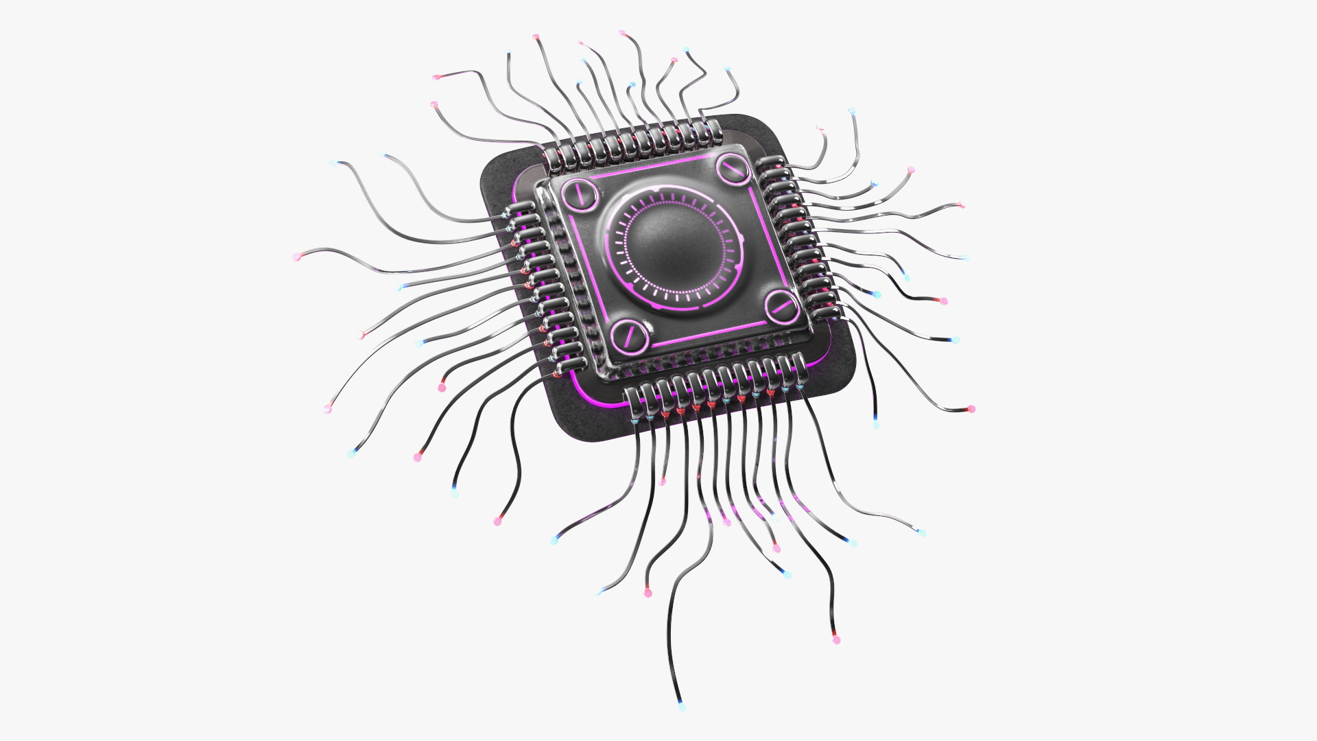 3D Microchip Implant with Light model