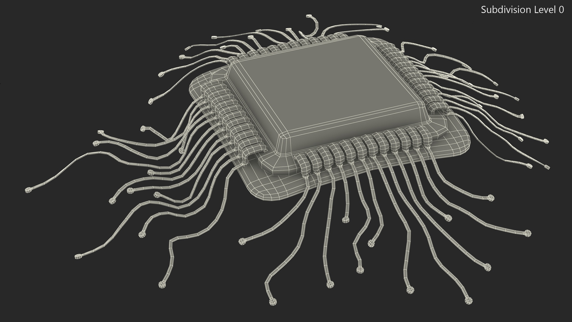 3D Microchip Implant with Light model