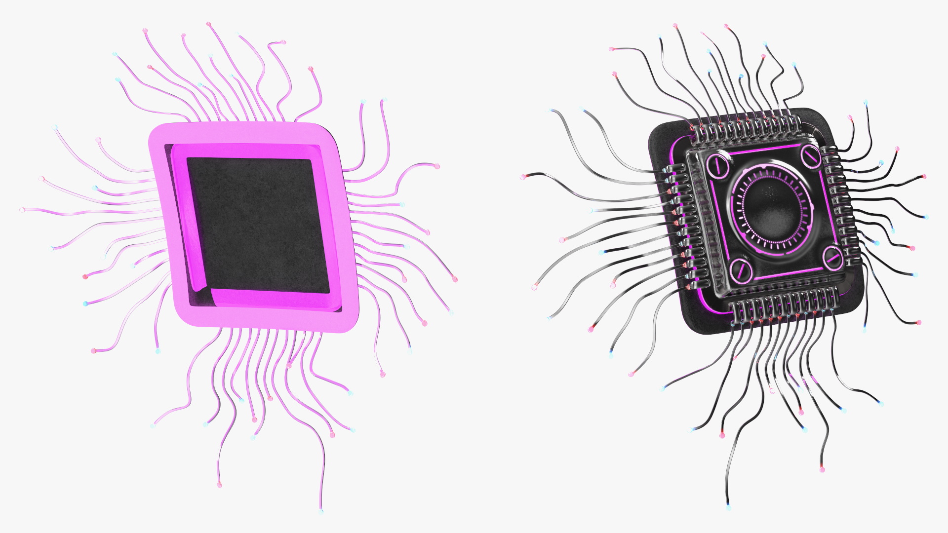 3D Microchip Implant with Light model