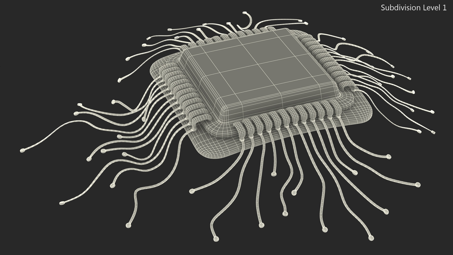 3D Microchip Implant with Light model