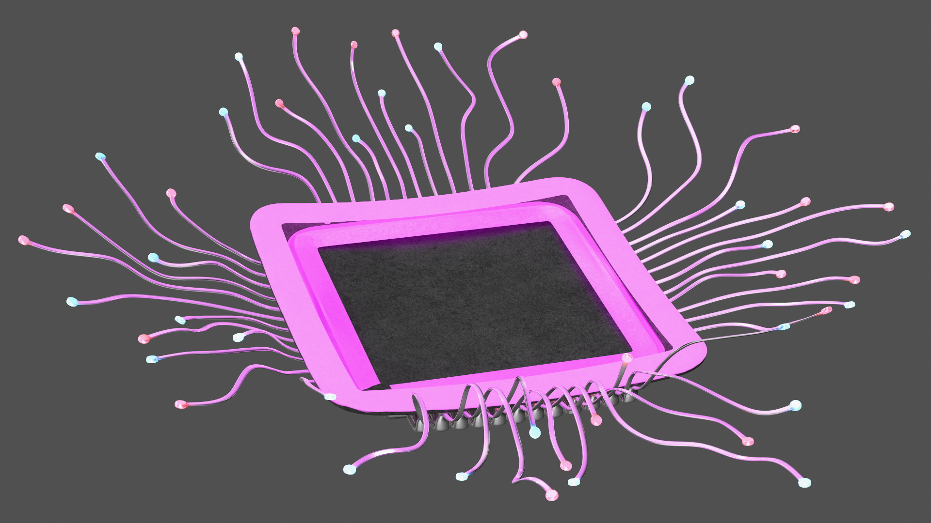 3D Microchip Implant with Light model