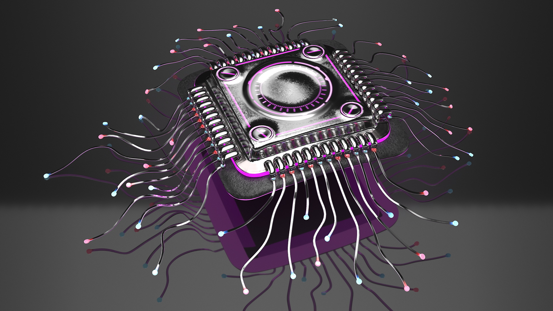 3D Microchip Implant with Light model