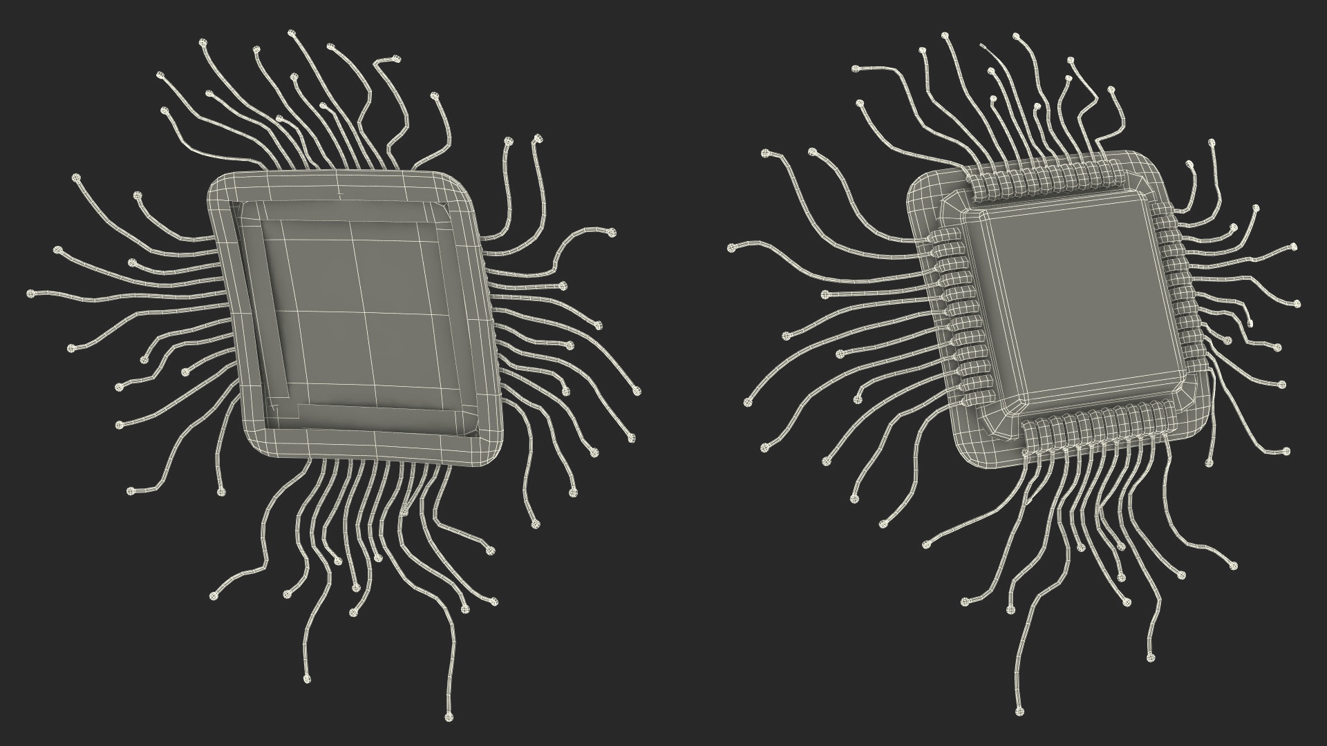 3D Microchip Implant with Light model
