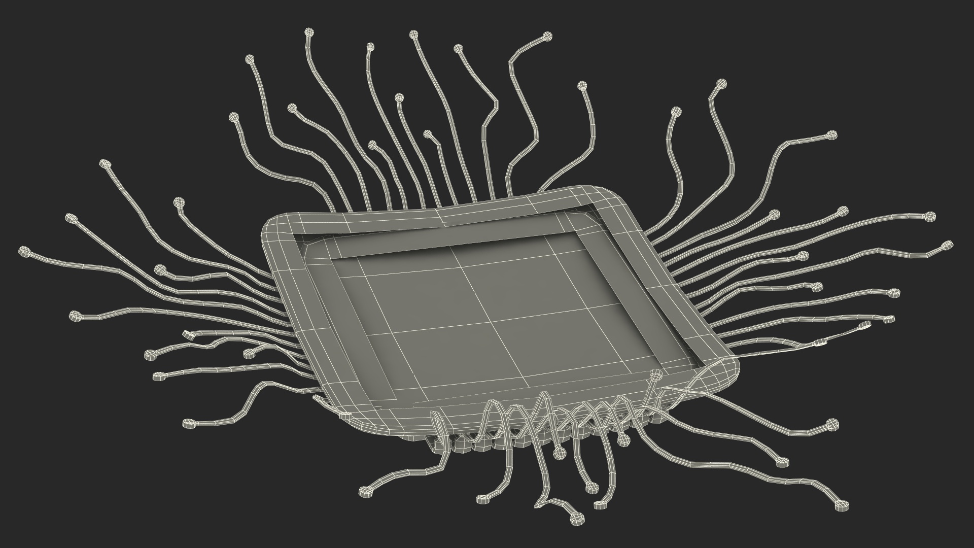 3D Microchip Implant with Light model