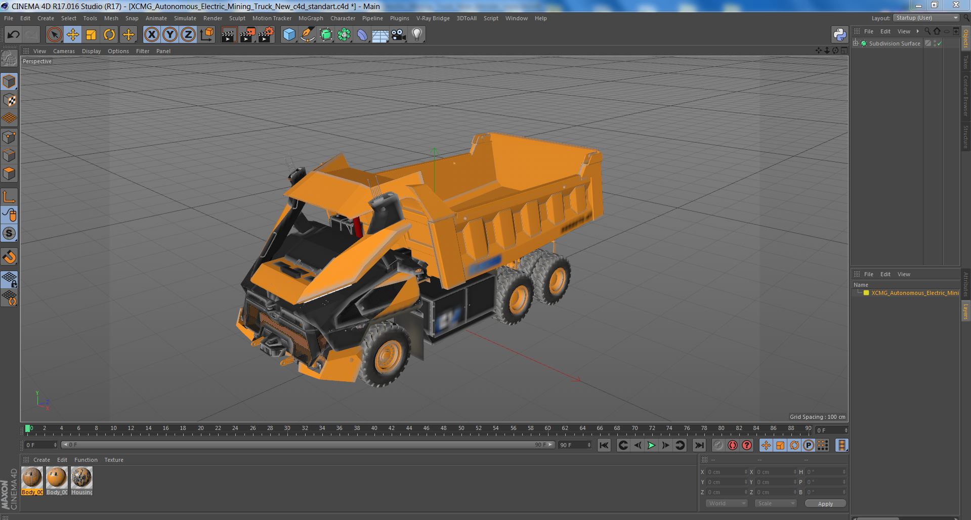 3D XCMG Autonomous Electric Mining Truck New
