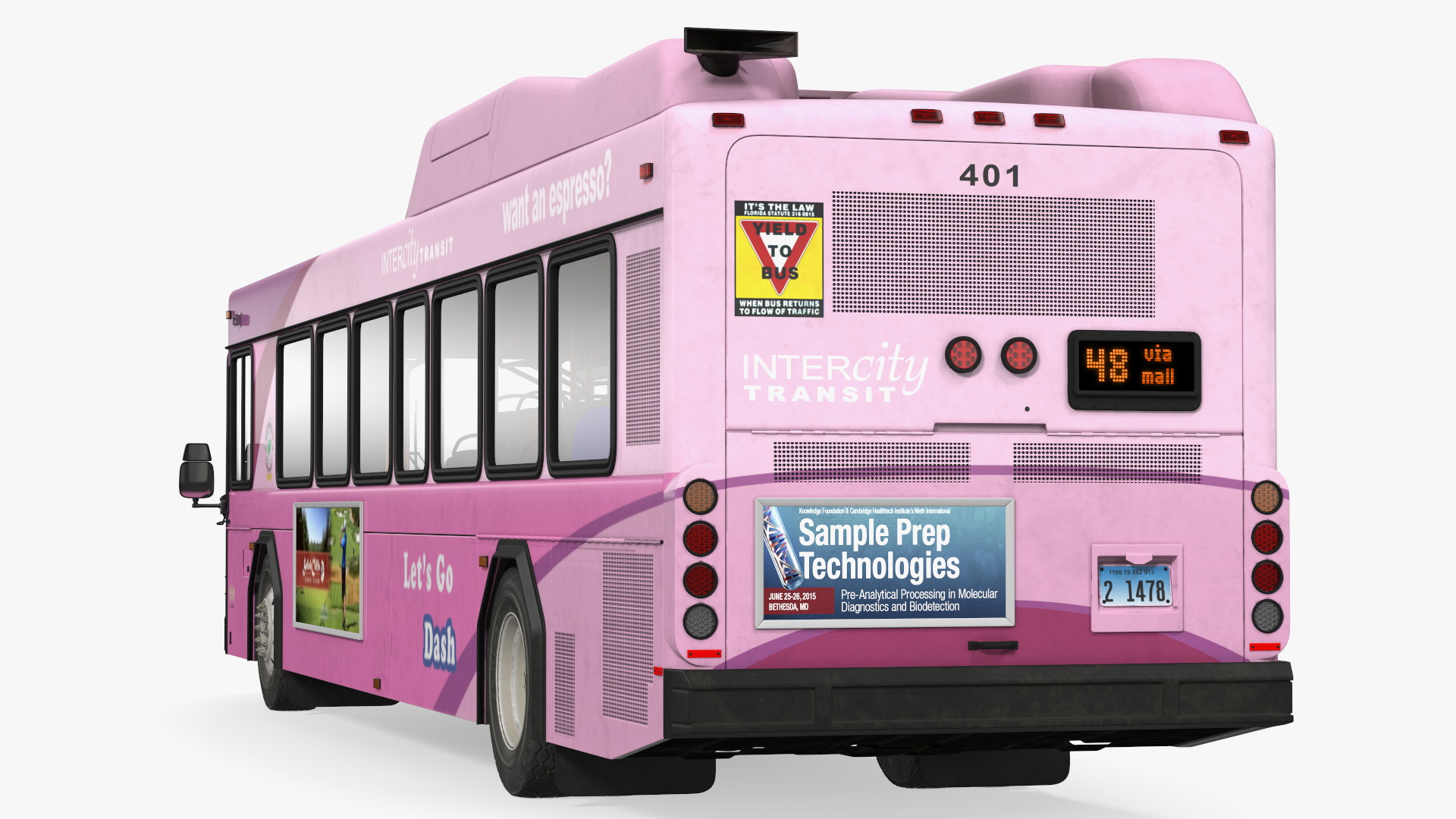 Gillig Low Floor Diesel Electric Hybrid Bus Simple Interior 3D model