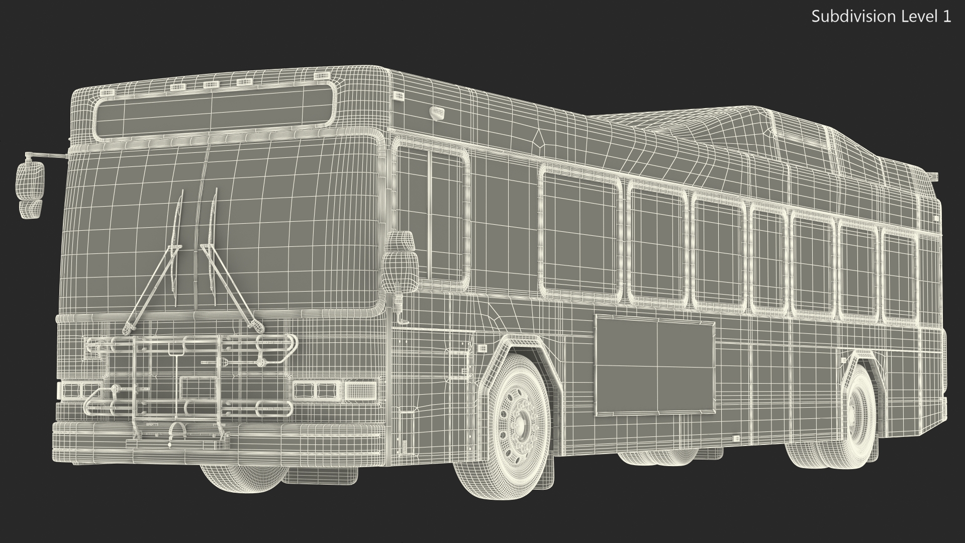Gillig Low Floor Diesel Electric Hybrid Bus Simple Interior 3D model