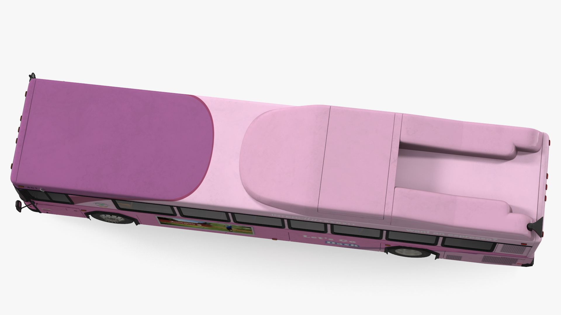 Gillig Low Floor Diesel Electric Hybrid Bus Simple Interior 3D model