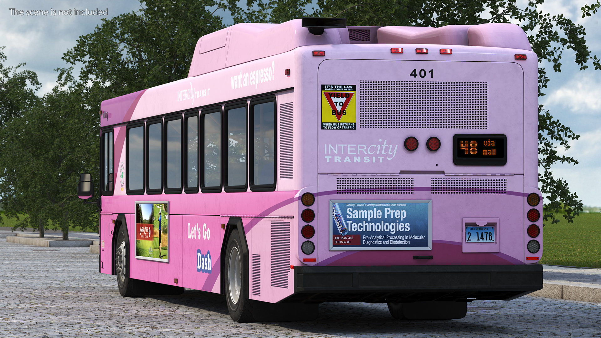 Gillig Low Floor Diesel Electric Hybrid Bus Simple Interior 3D model