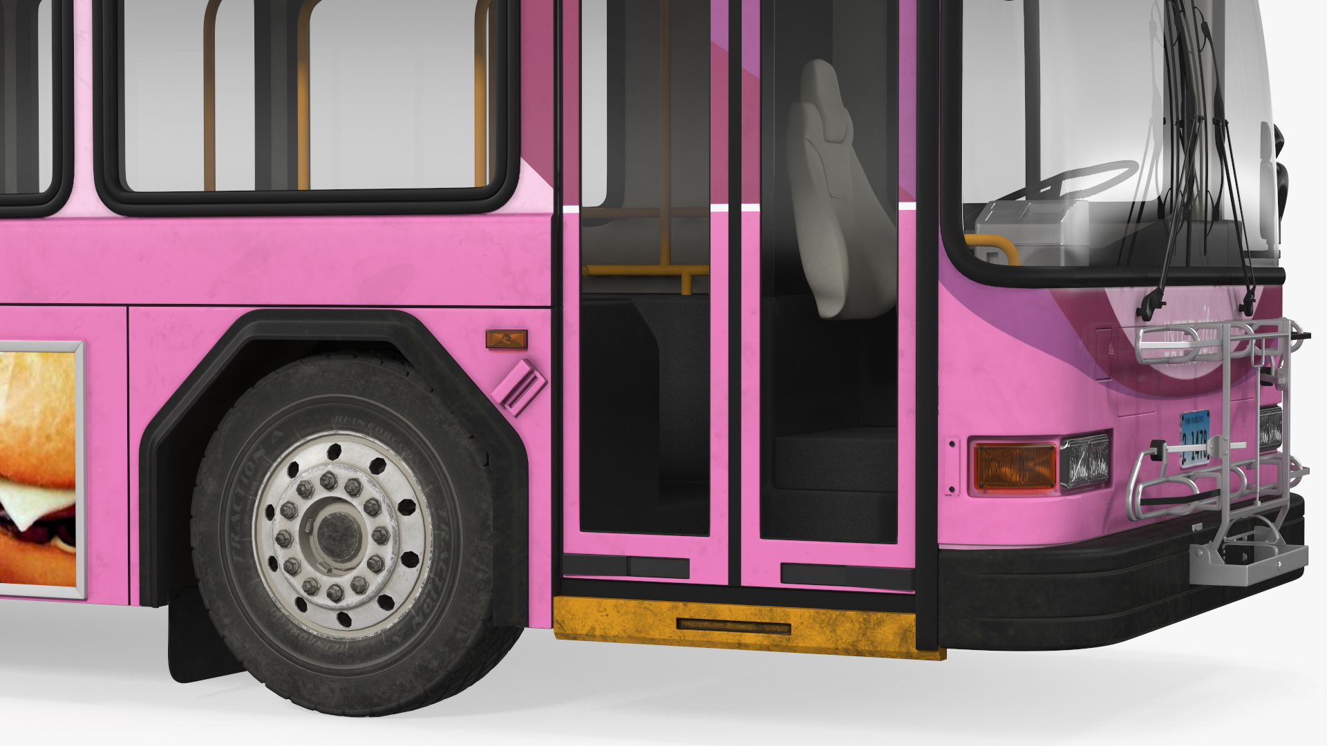 Gillig Low Floor Diesel Electric Hybrid Bus Simple Interior 3D model