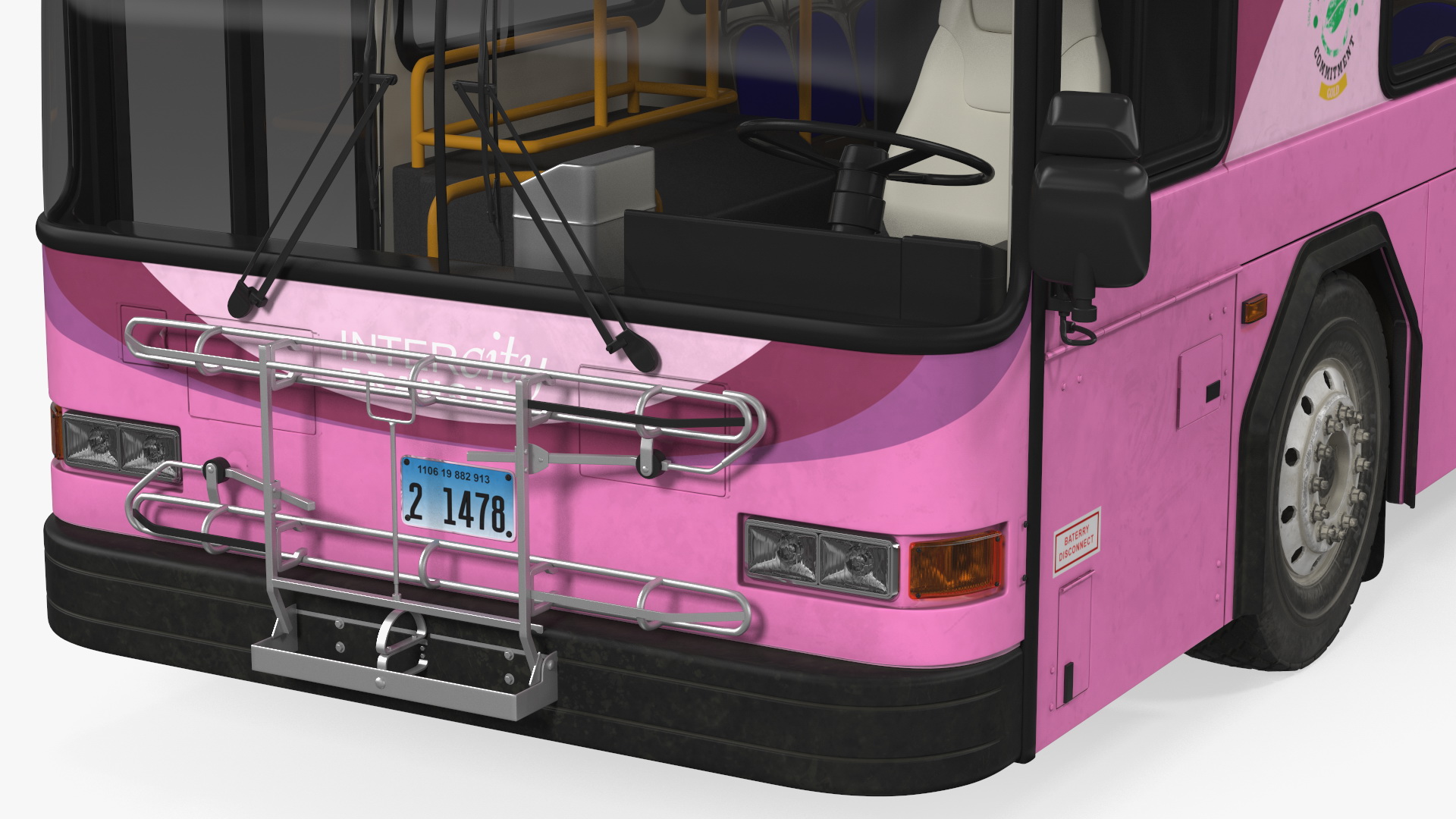 Gillig Low Floor Diesel Electric Hybrid Bus Simple Interior 3D model
