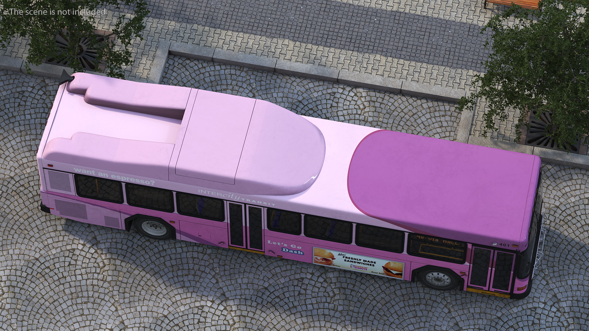 Gillig Low Floor Diesel Electric Hybrid Bus Simple Interior 3D model