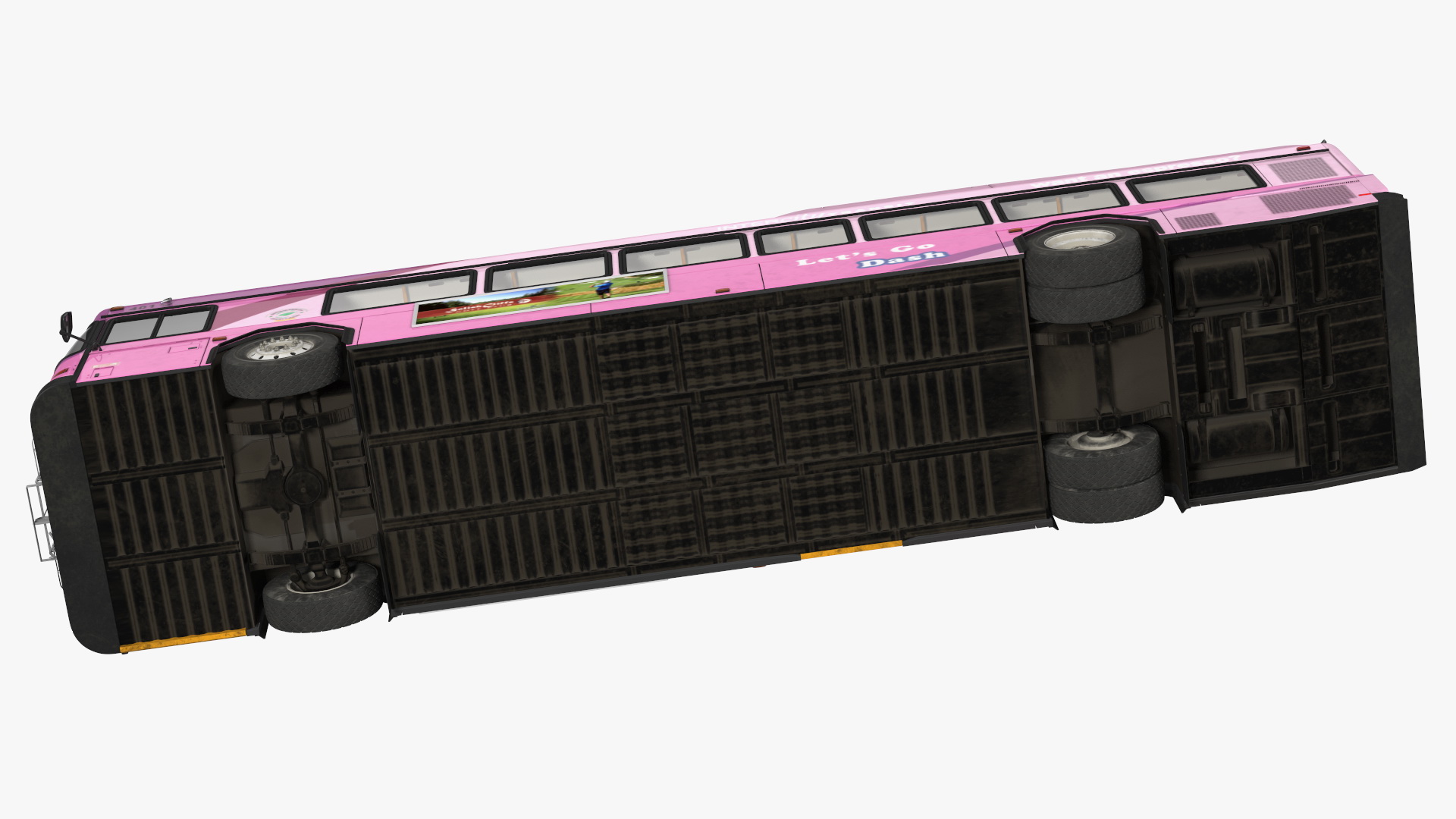 Gillig Low Floor Diesel Electric Hybrid Bus Simple Interior 3D model