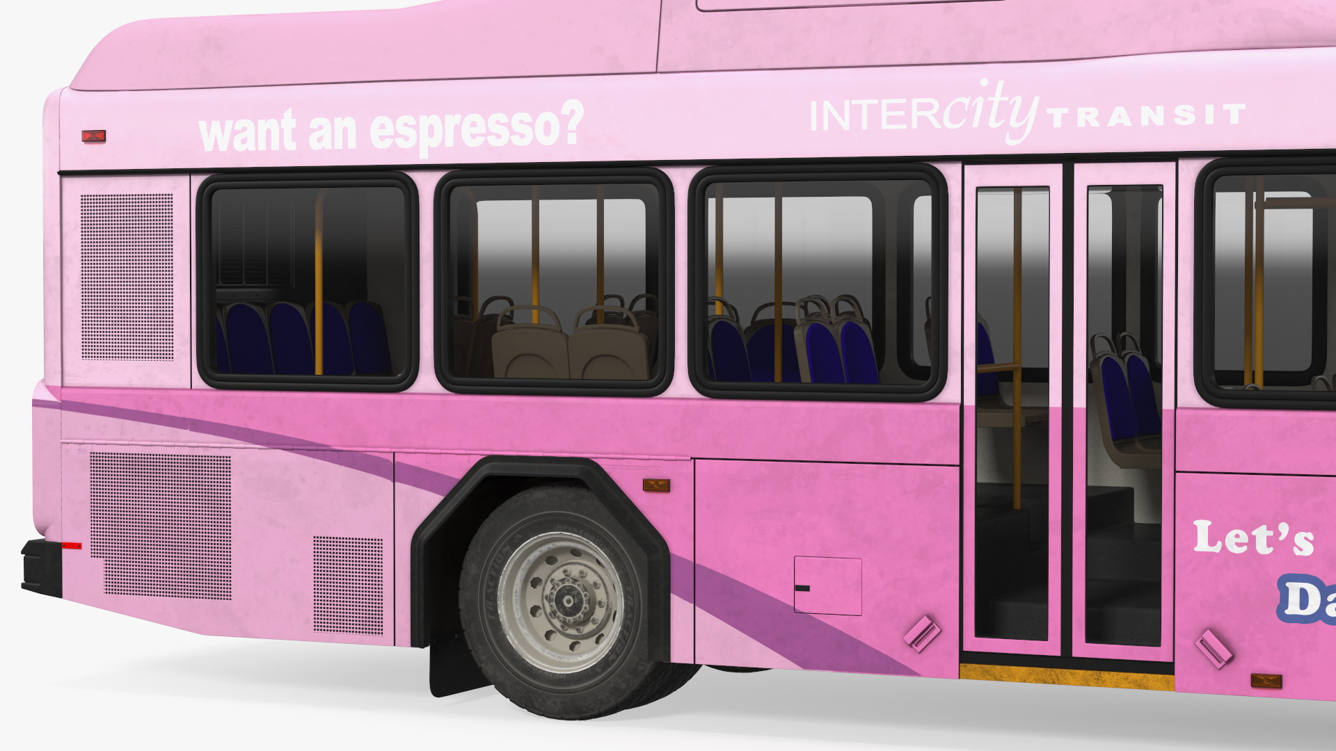 Gillig Low Floor Diesel Electric Hybrid Bus Simple Interior 3D model