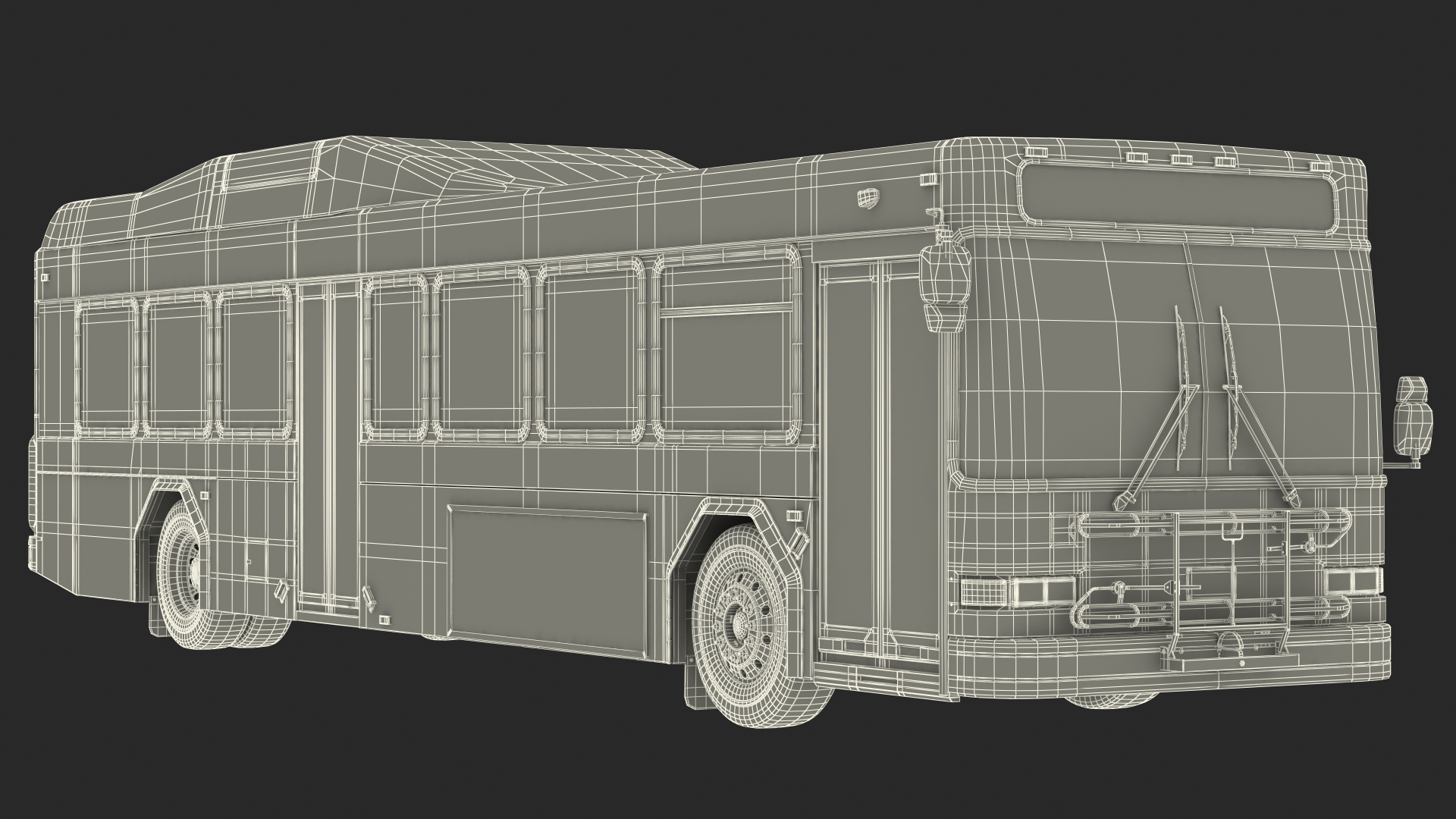 Gillig Low Floor Diesel Electric Hybrid Bus Simple Interior 3D model