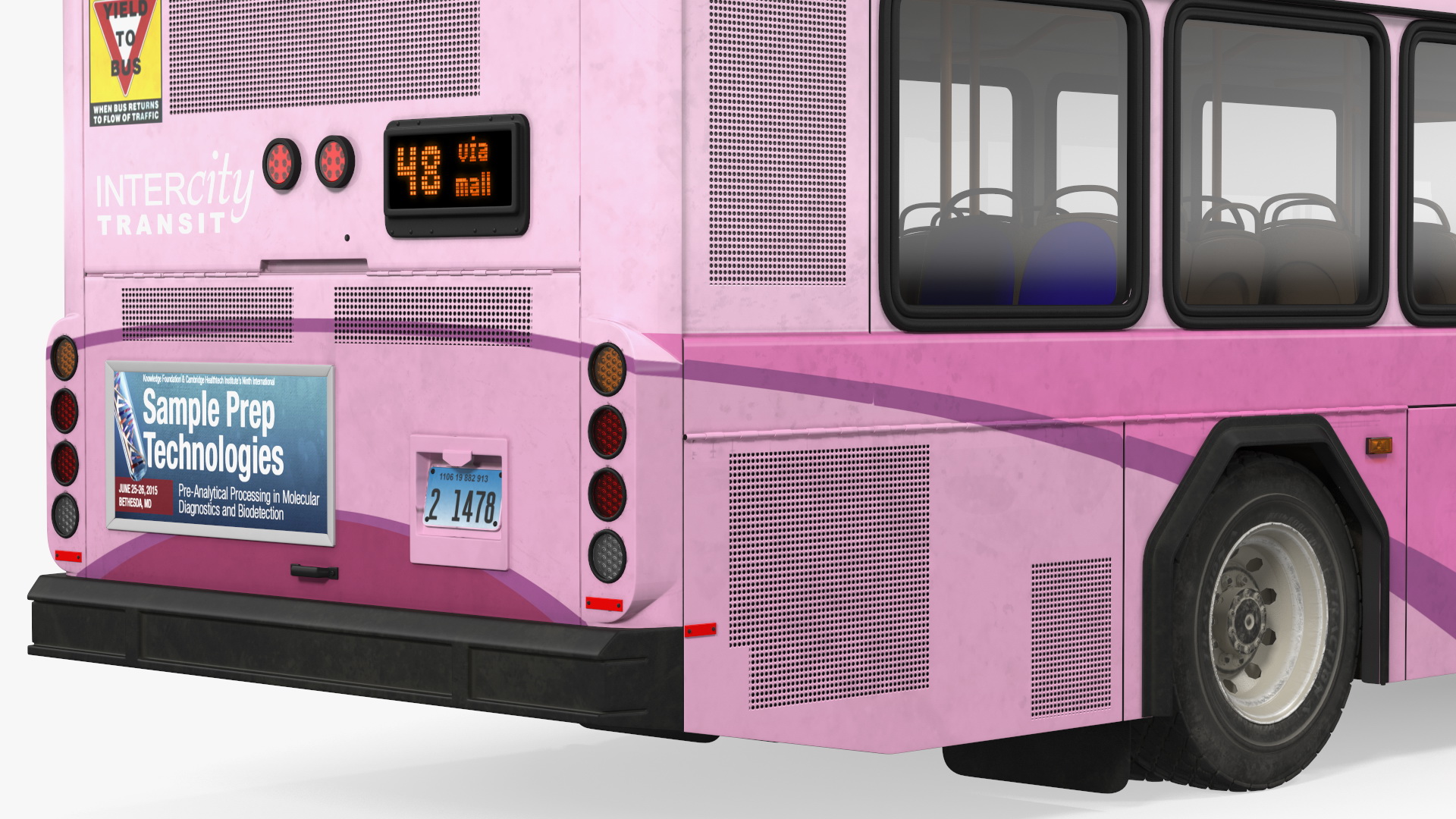 Gillig Low Floor Diesel Electric Hybrid Bus Simple Interior 3D model