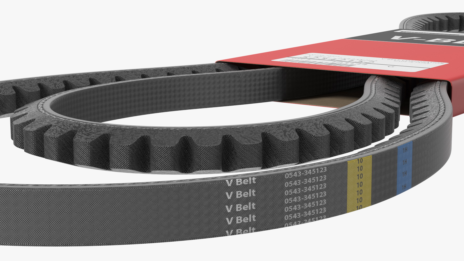 3D Accessory Drive V Belt With Label model