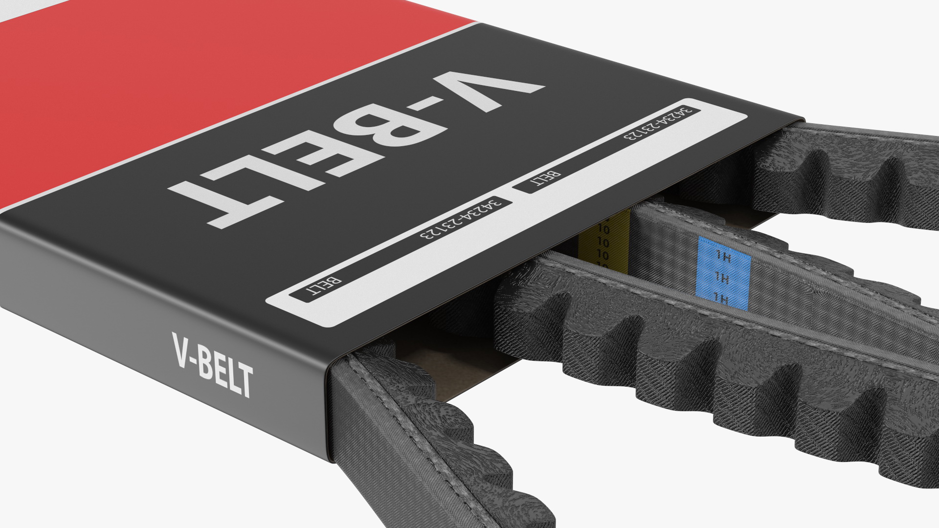 3D Accessory Drive V Belt With Label model