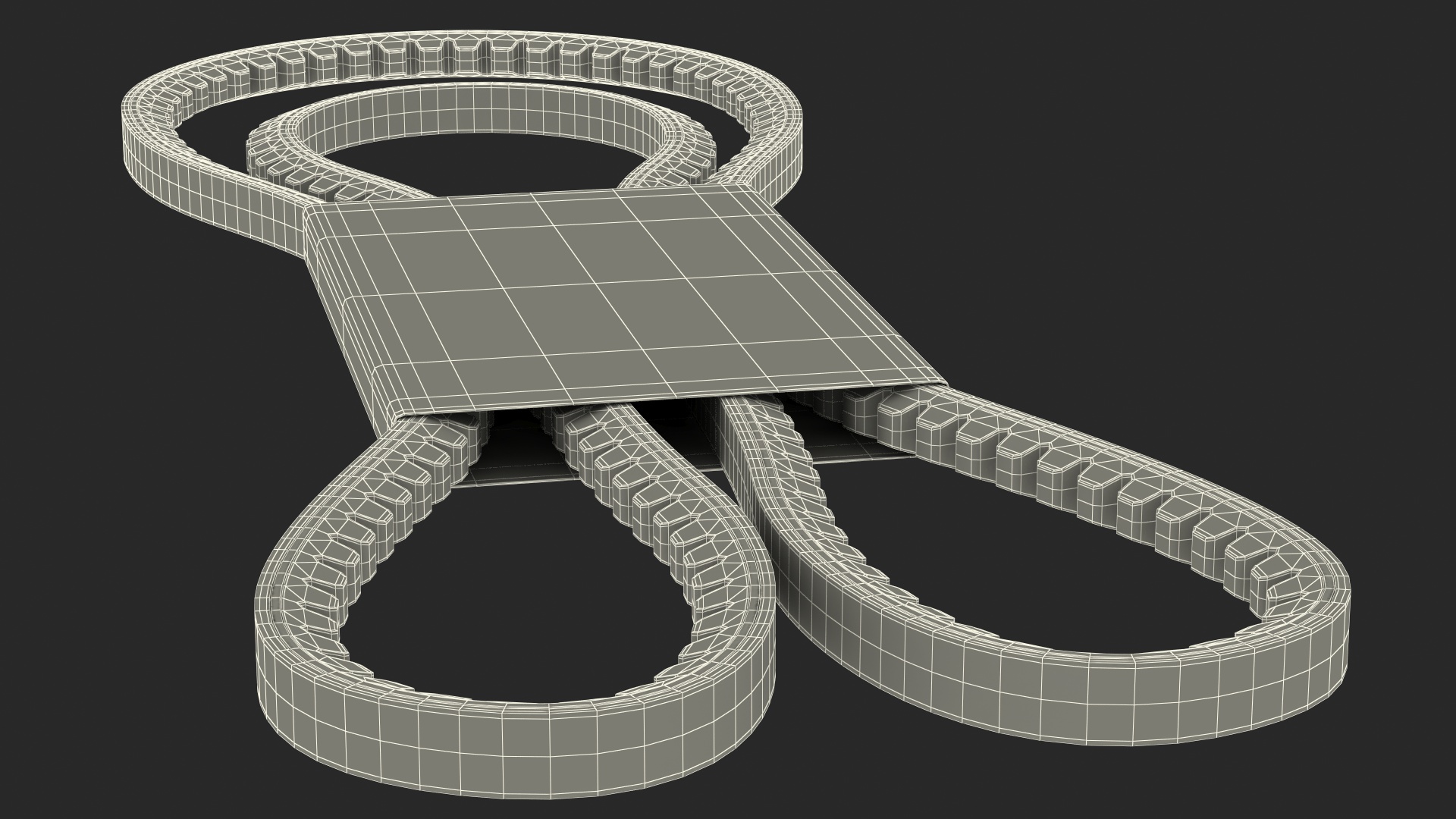 3D Accessory Drive V Belt With Label model