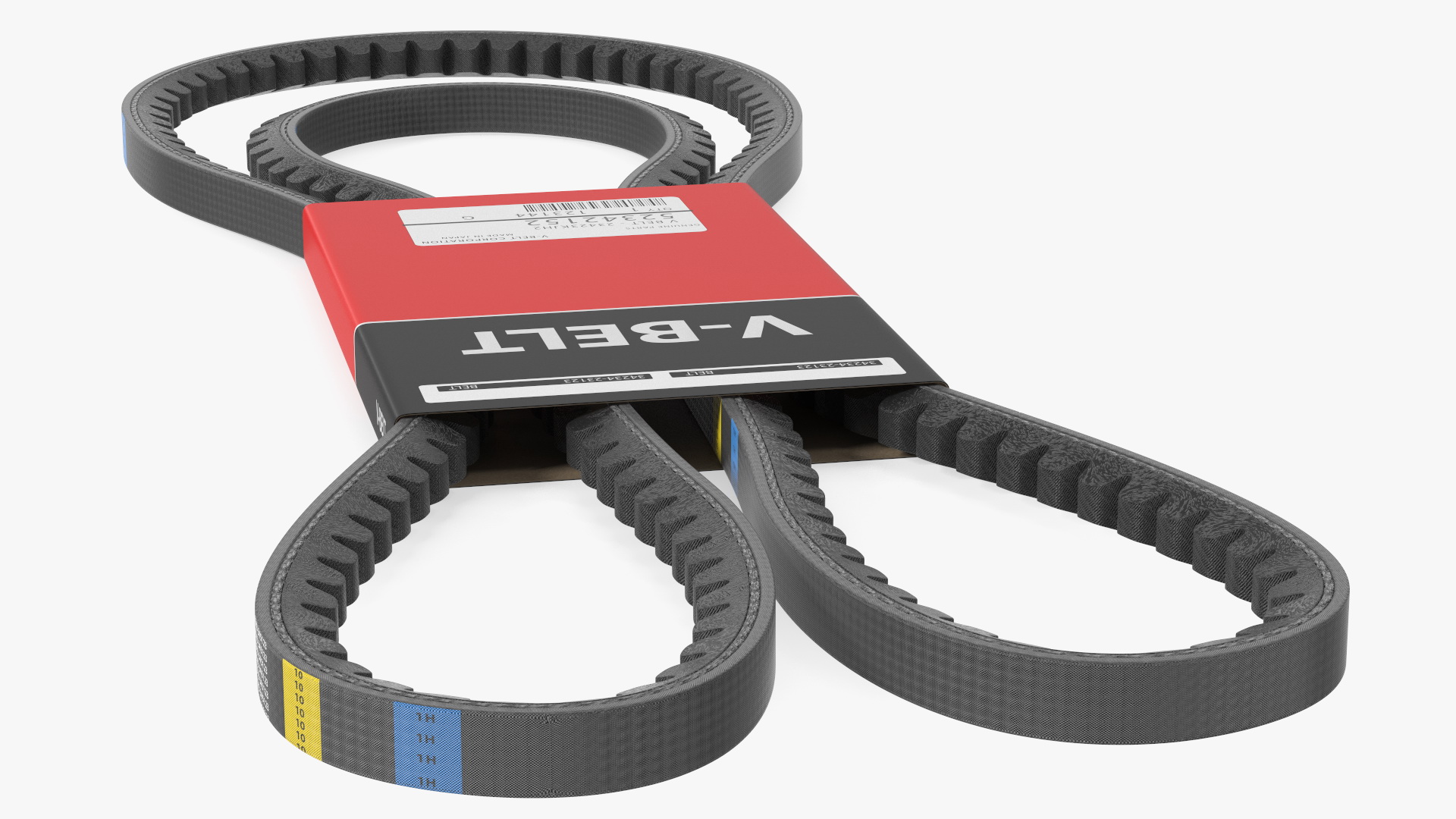 3D Accessory Drive V Belt With Label model