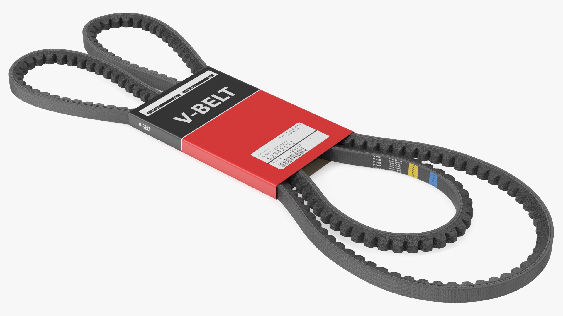 3D Accessory Drive V Belt With Label model