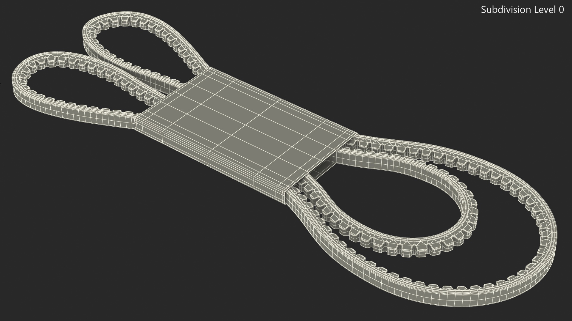 3D Accessory Drive V Belt With Label model