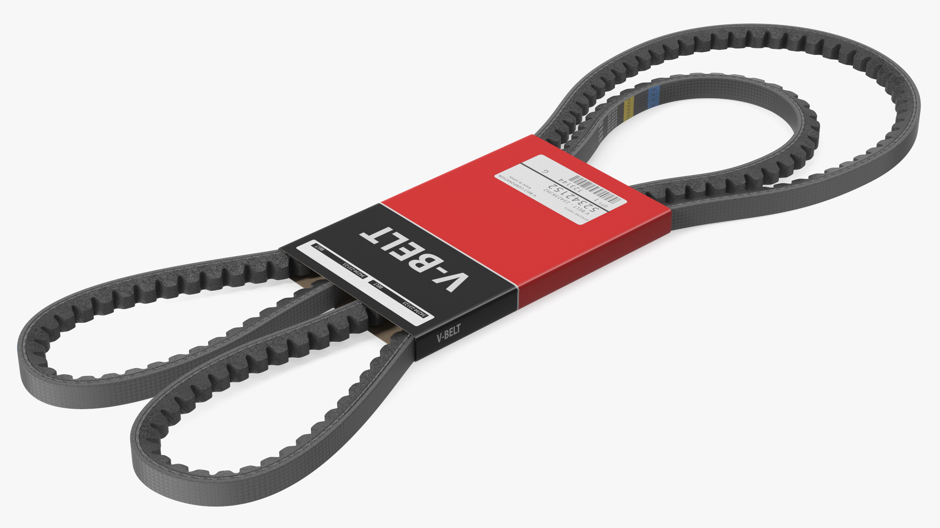 3D Accessory Drive V Belt With Label model