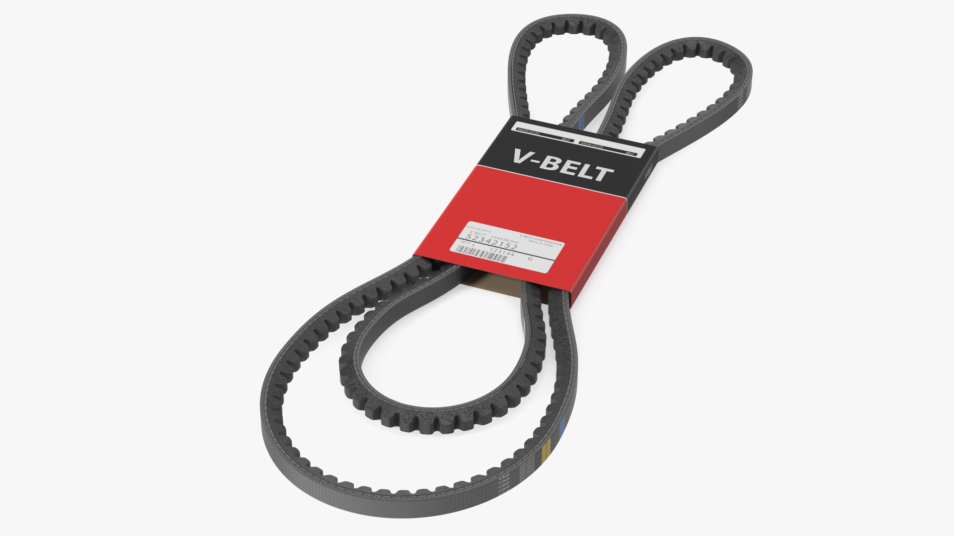 3D Accessory Drive V Belt With Label model
