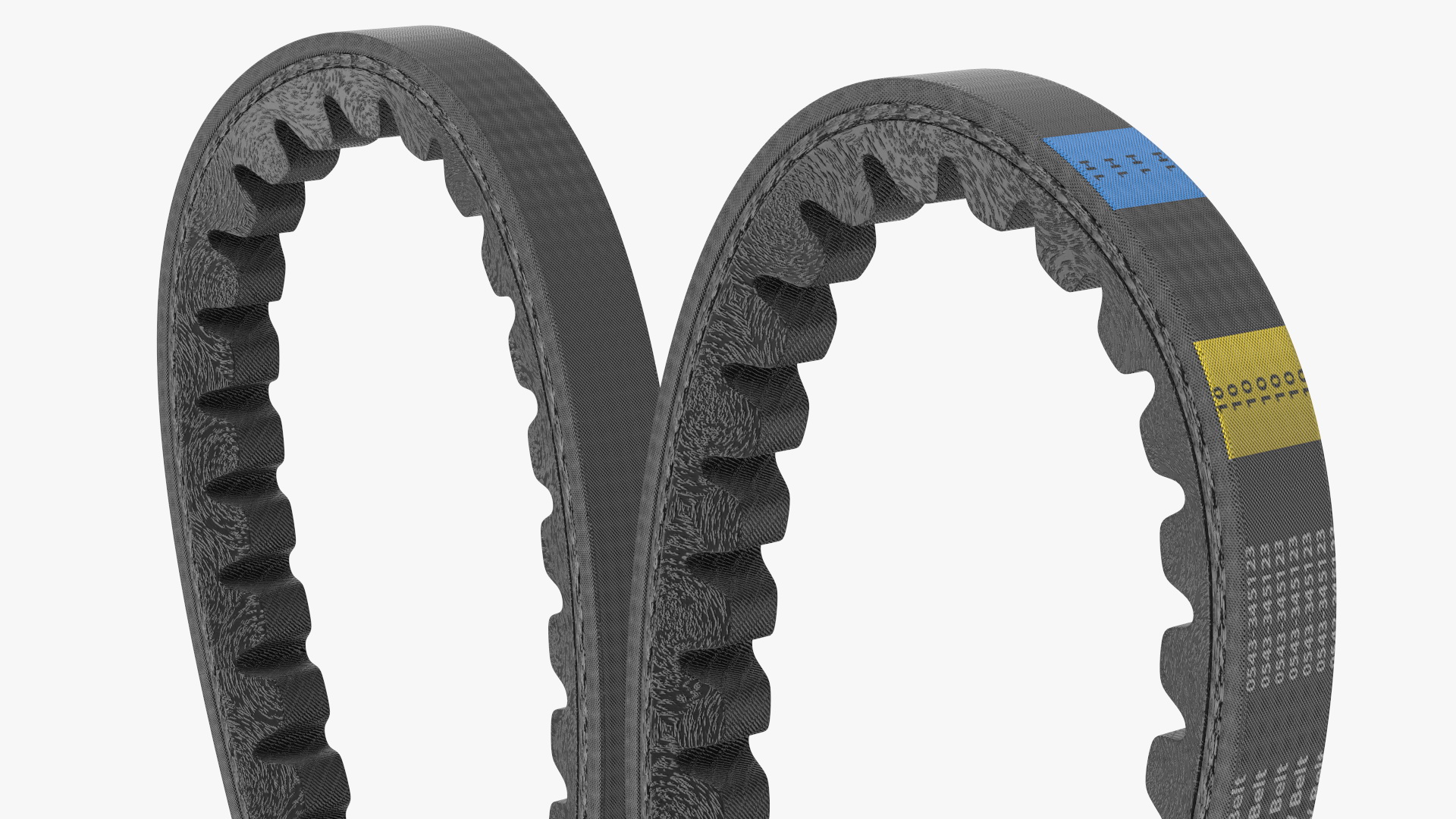 3D Accessory Drive V Belt With Label model