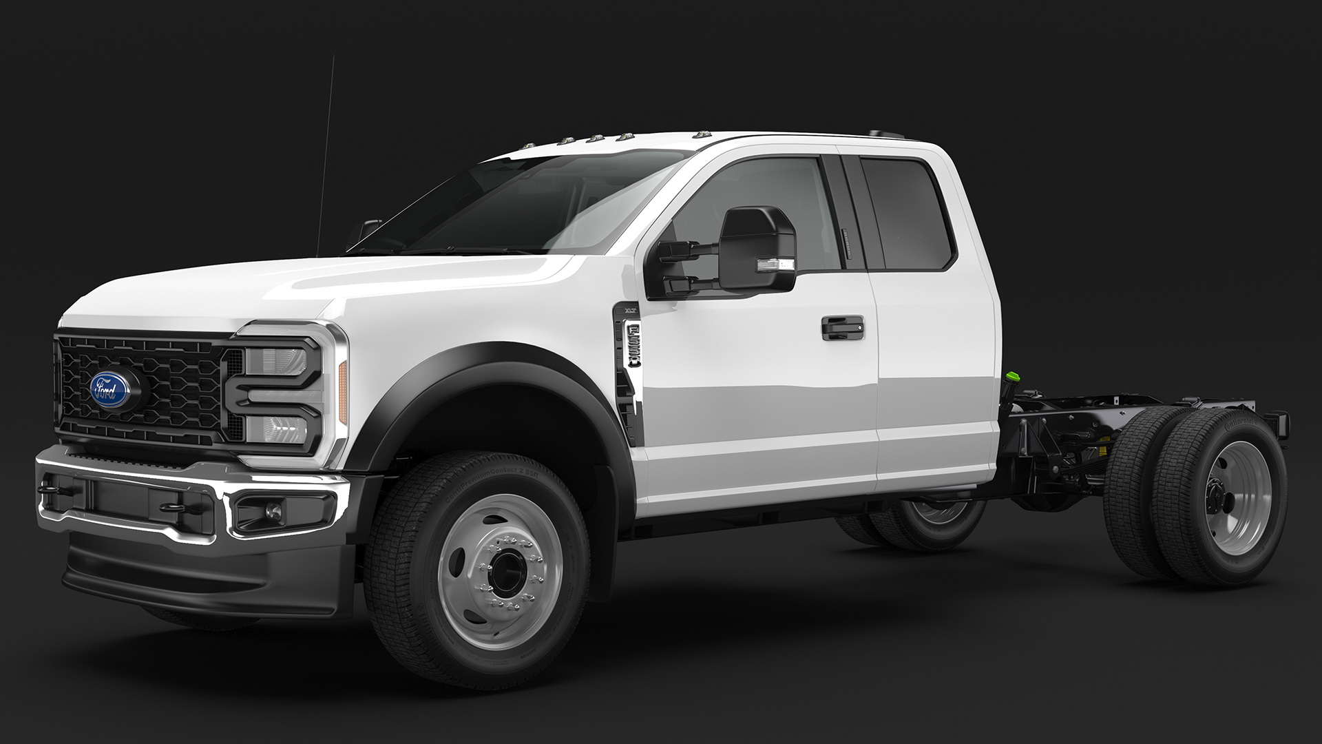 3D model Super Duty F550 2023 Ford Long Cab Rigged for Cinema 4D