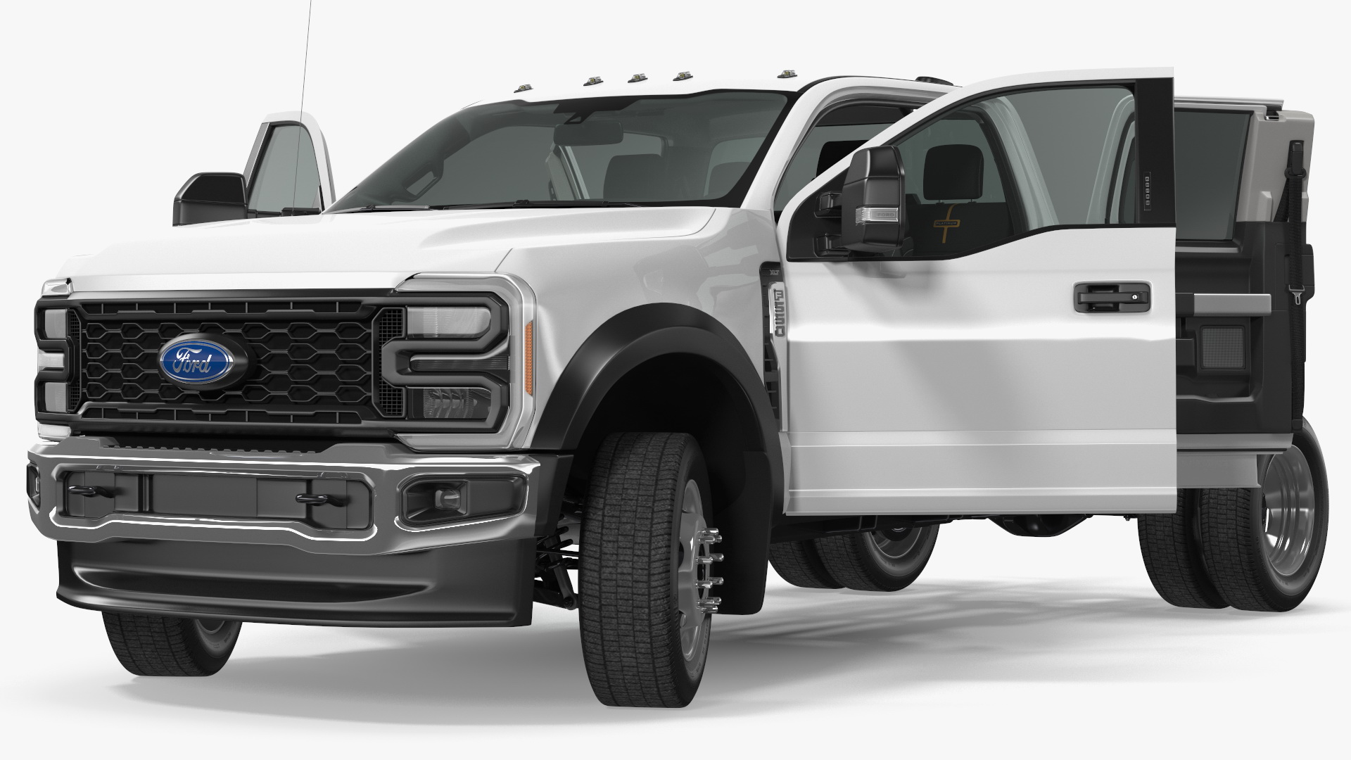 3D model Super Duty F550 2023 Ford Long Cab Rigged for Cinema 4D