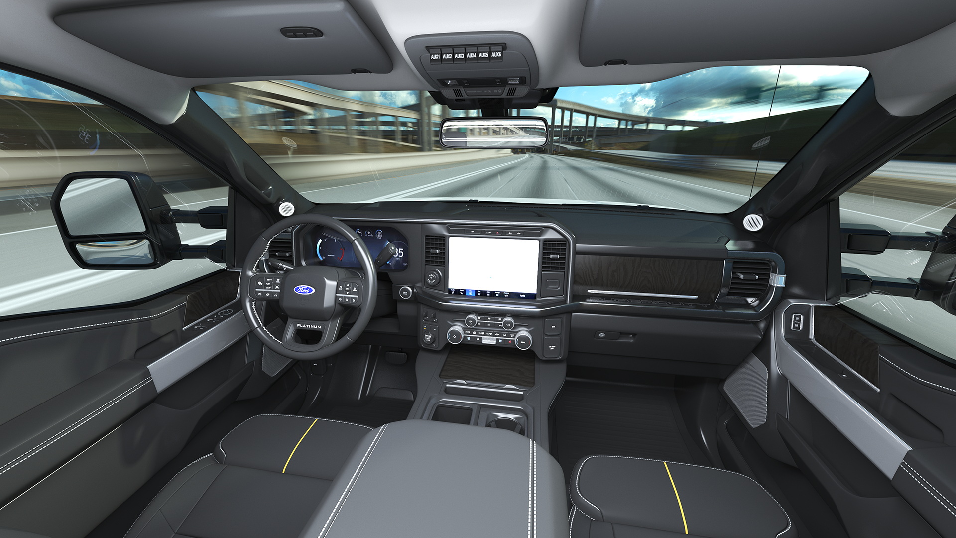 3D model Super Duty F550 2023 Ford Long Cab Rigged for Cinema 4D