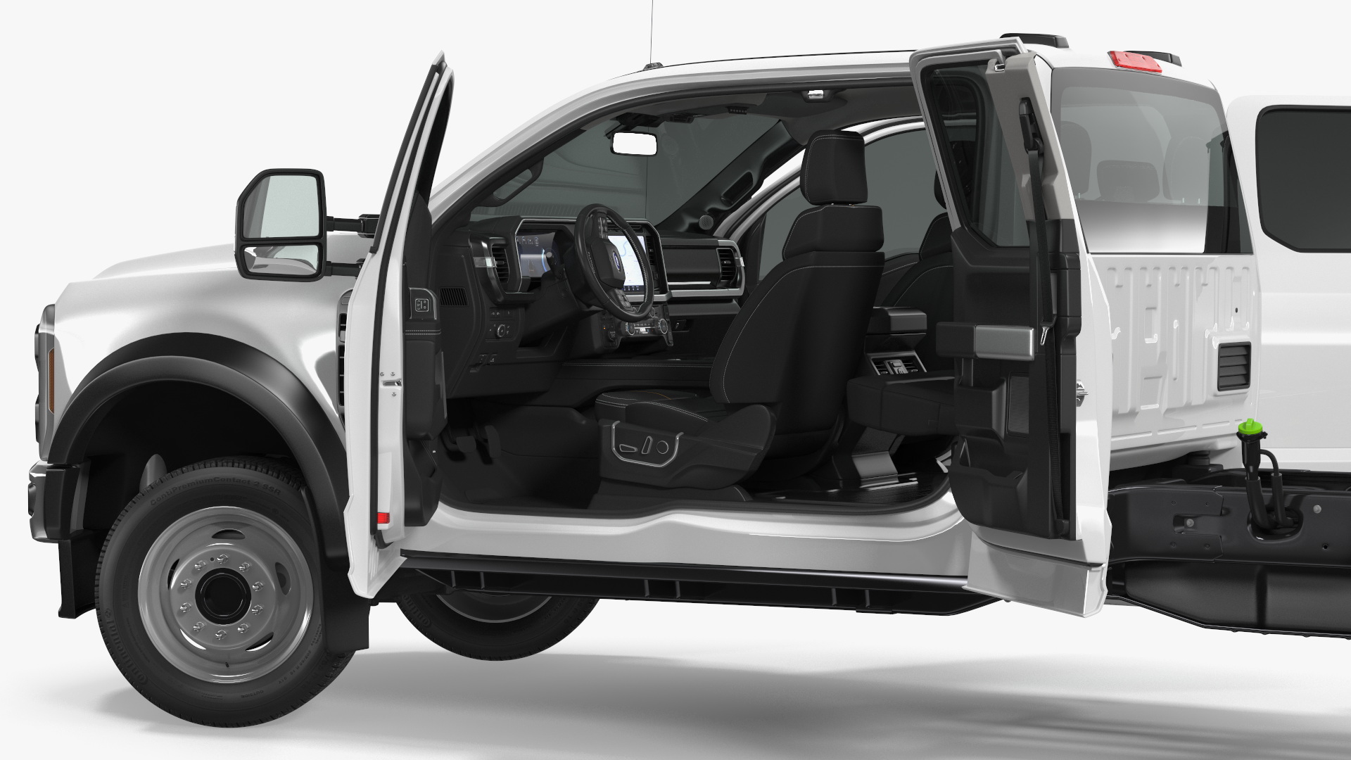 3D model Super Duty F550 2023 Ford Long Cab Rigged for Cinema 4D