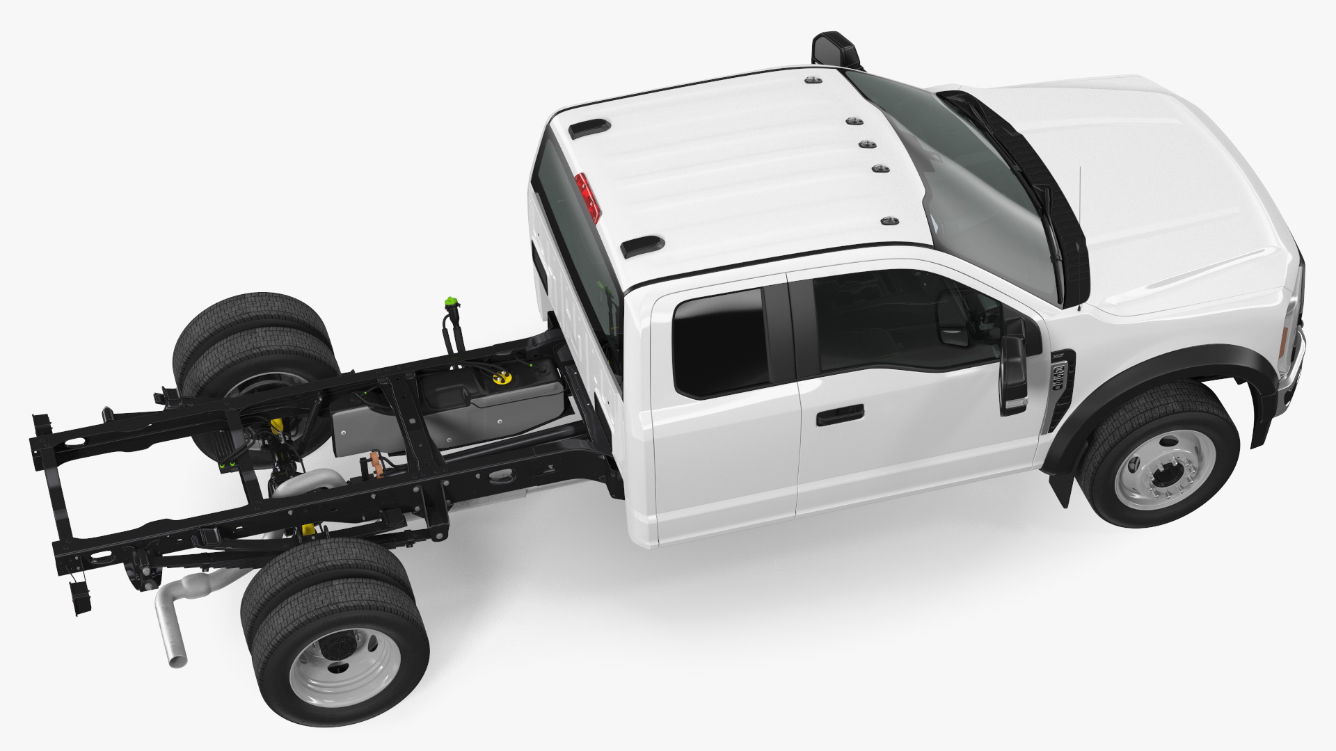 3D model Super Duty F550 2023 Ford Long Cab Rigged for Cinema 4D