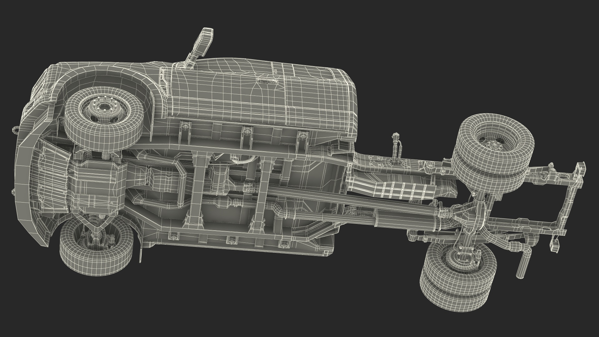 3D model Super Duty F550 2023 Ford Long Cab Rigged for Cinema 4D