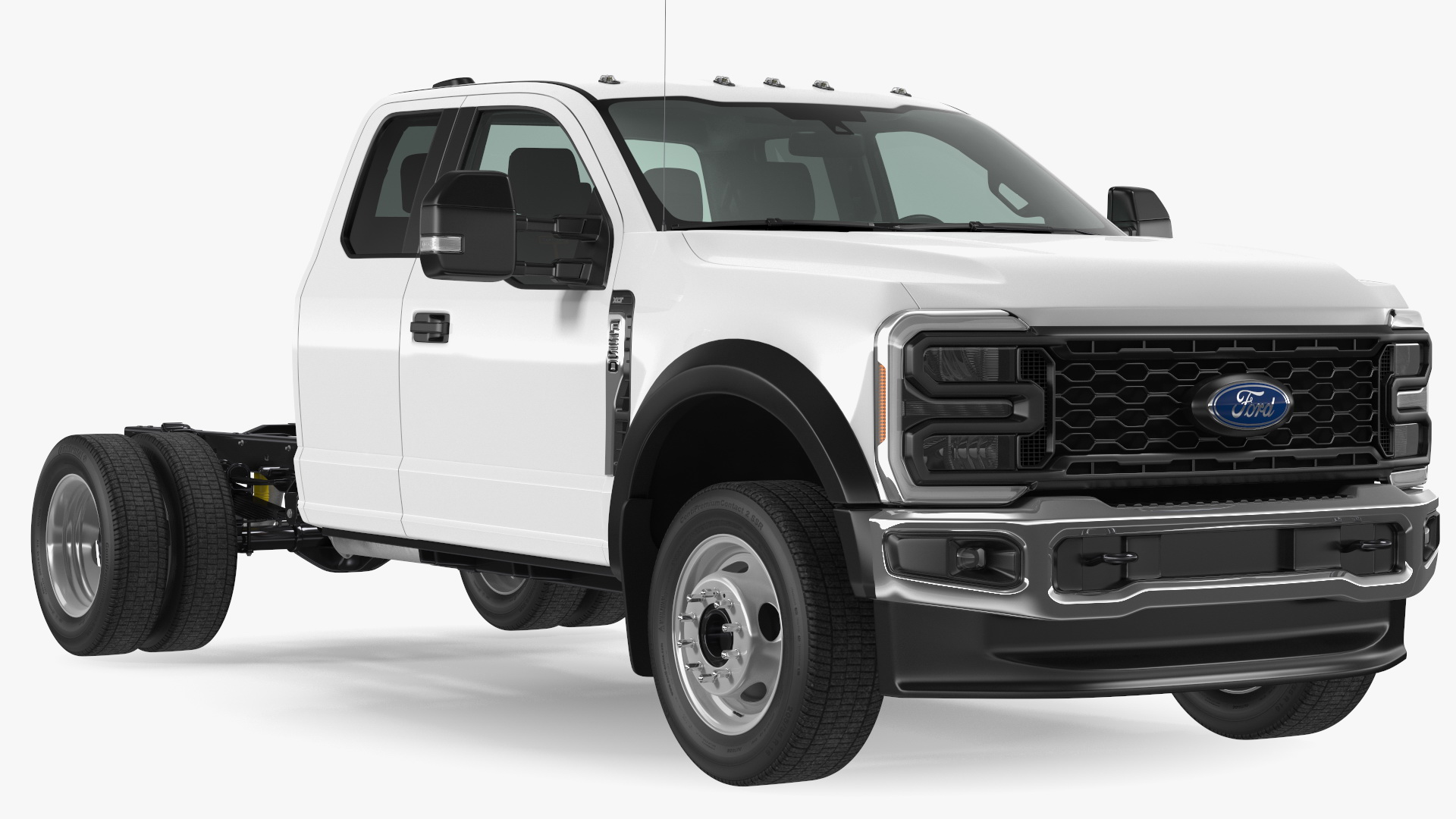 3D model Super Duty F550 2023 Ford Long Cab Rigged for Cinema 4D