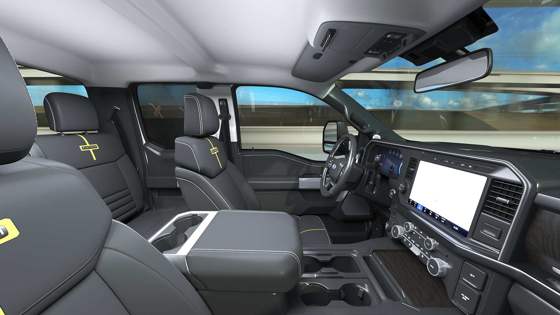 3D model Super Duty F550 2023 Ford Long Cab Rigged for Cinema 4D