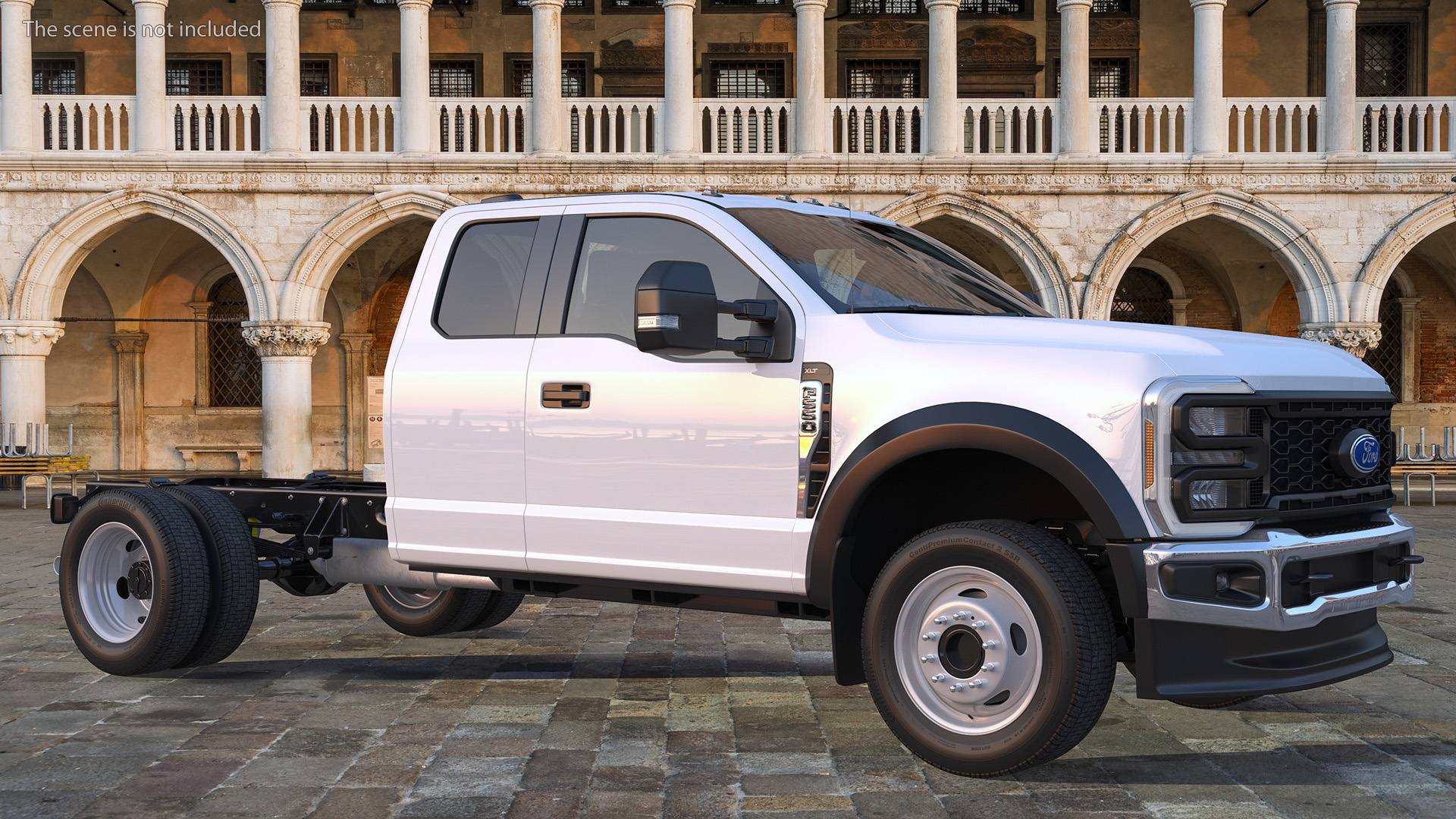 3D model Super Duty F550 2023 Ford Long Cab Rigged for Cinema 4D