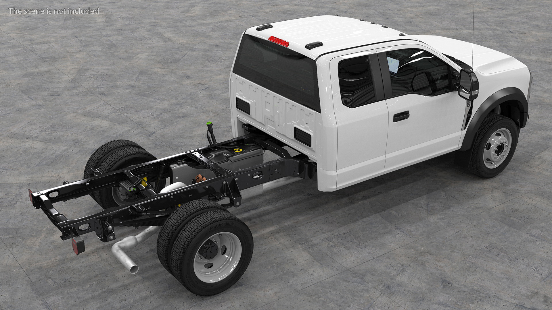 3D model Super Duty F550 2023 Ford Long Cab Rigged for Cinema 4D