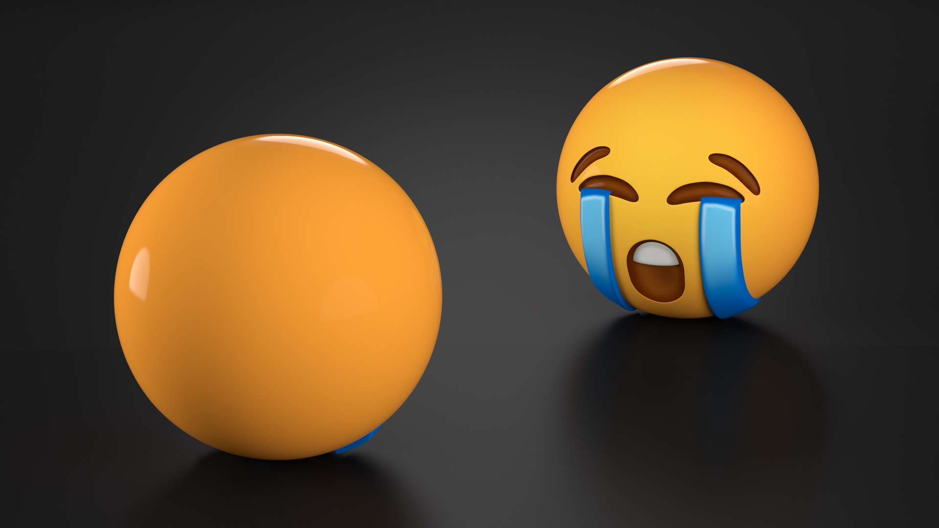 Emoji Loudly Crying Face 3D model