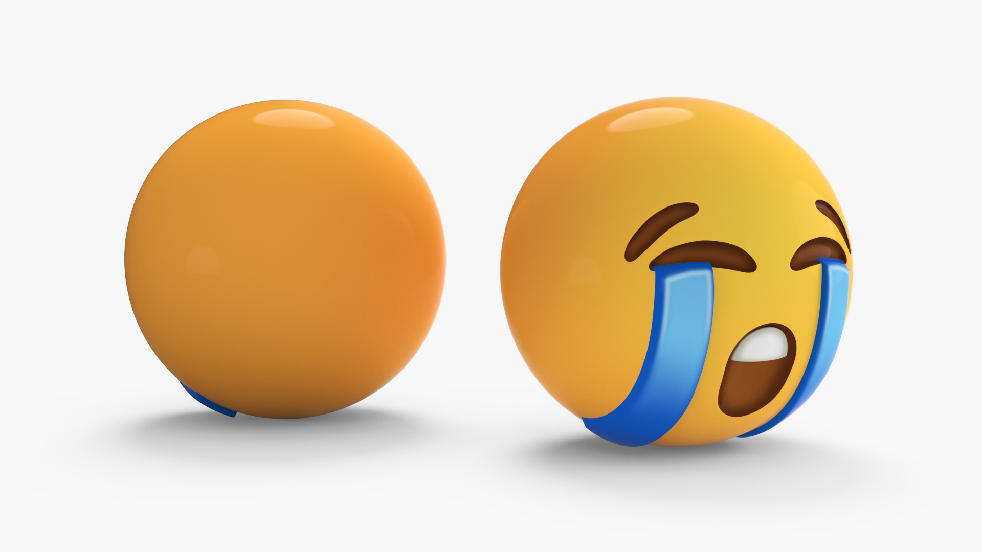 Emoji Loudly Crying Face 3D model
