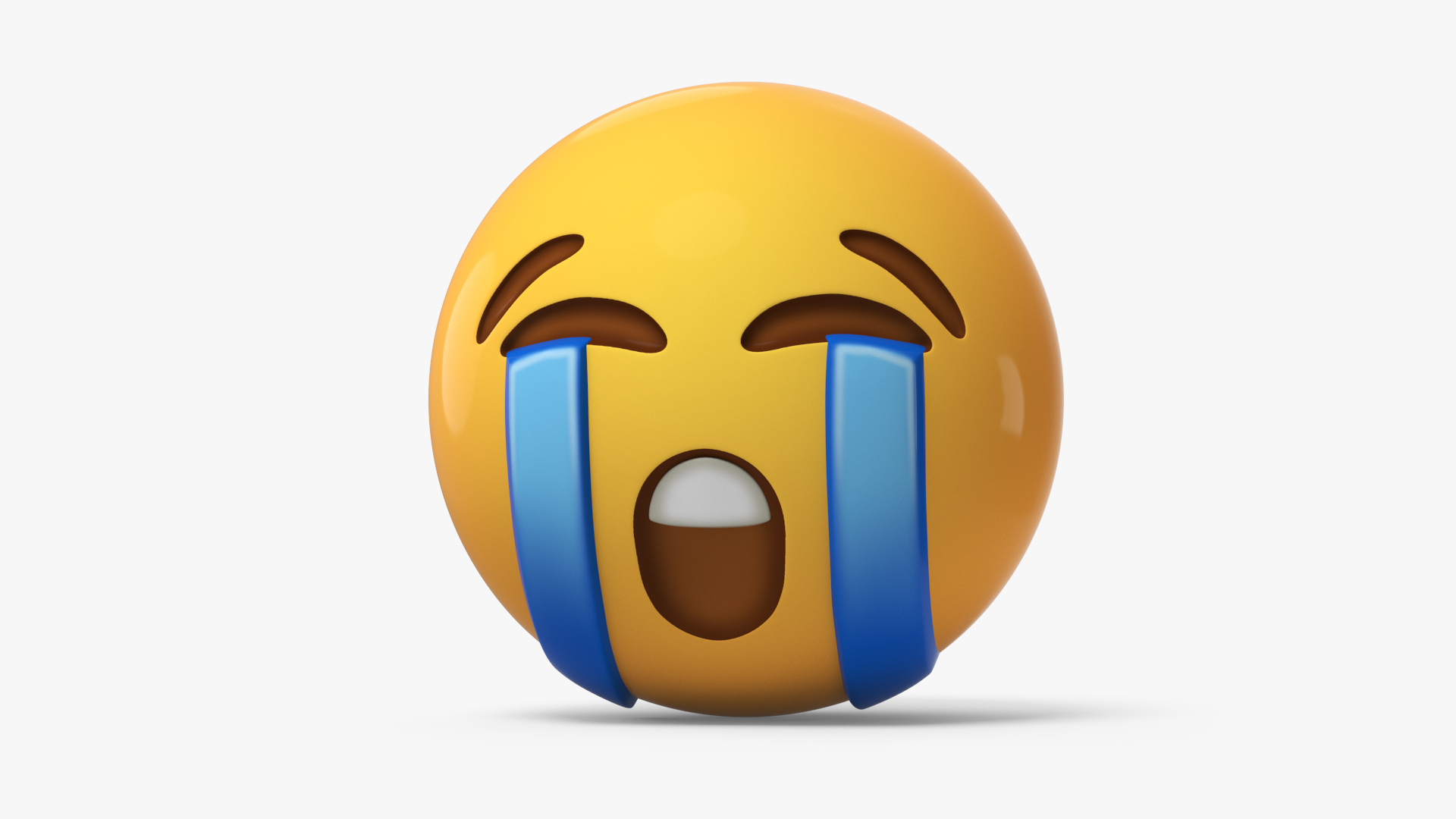 Emoji Loudly Crying Face 3D model