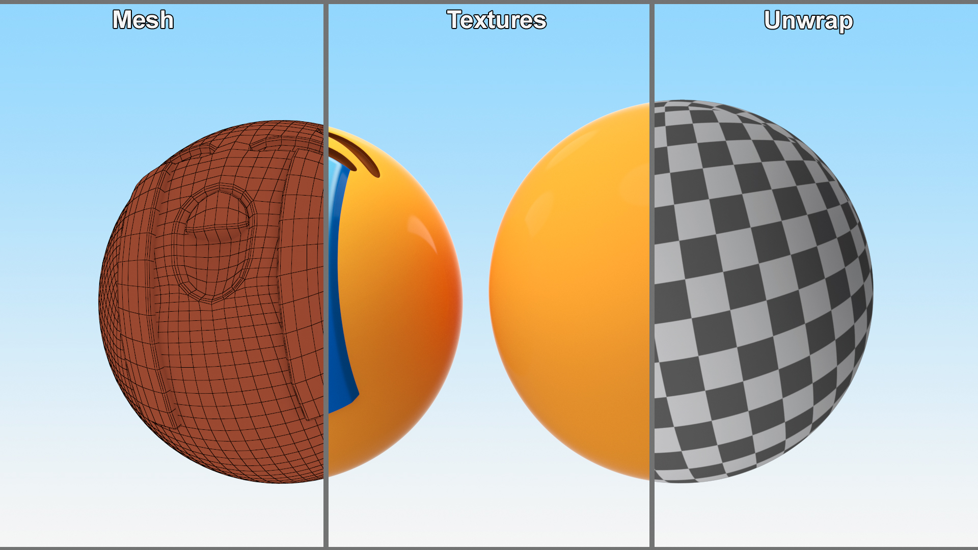Emoji Loudly Crying Face 3D model