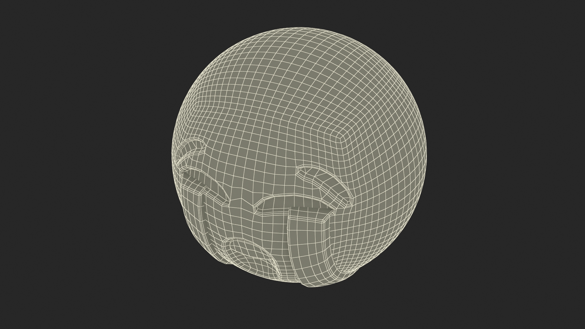 Emoji Loudly Crying Face 3D model