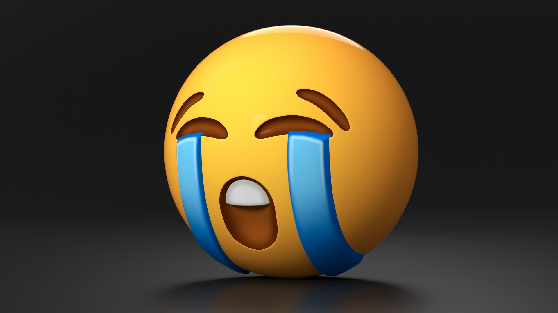 Emoji Loudly Crying Face 3D model