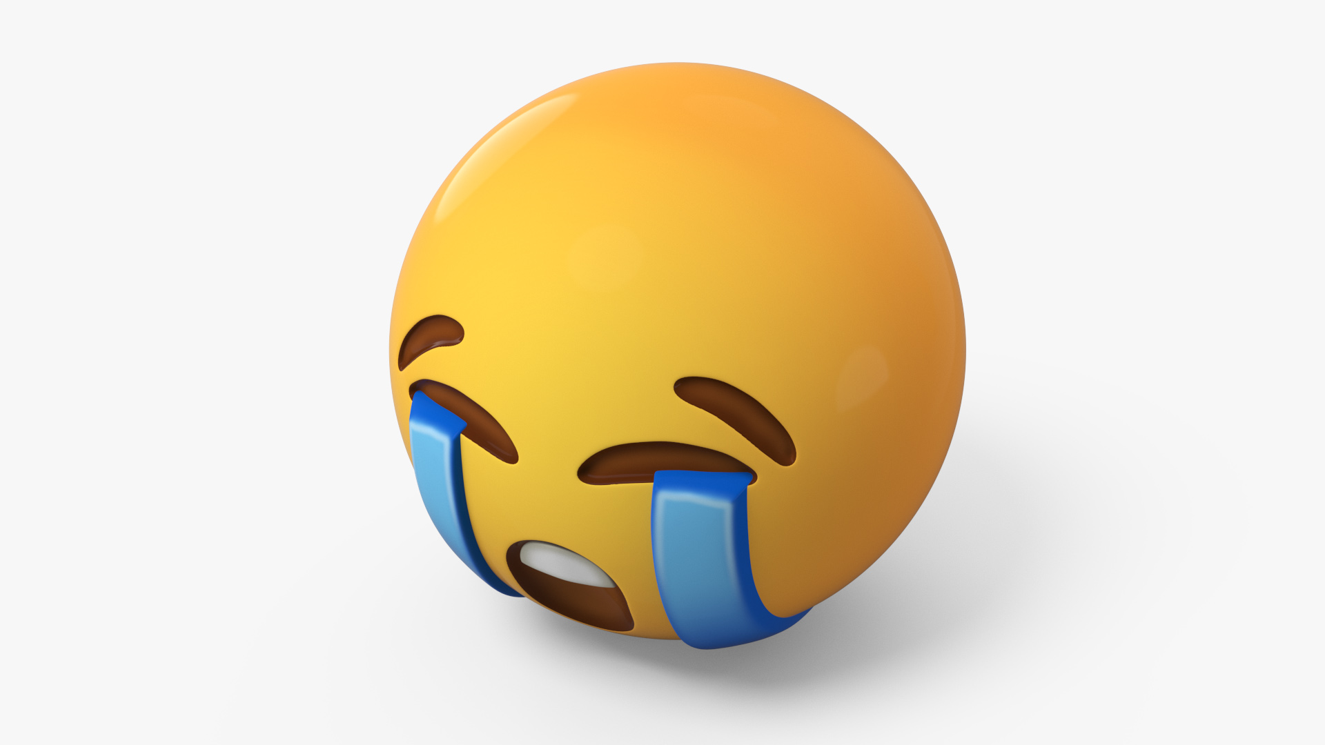 Emoji Loudly Crying Face 3D model