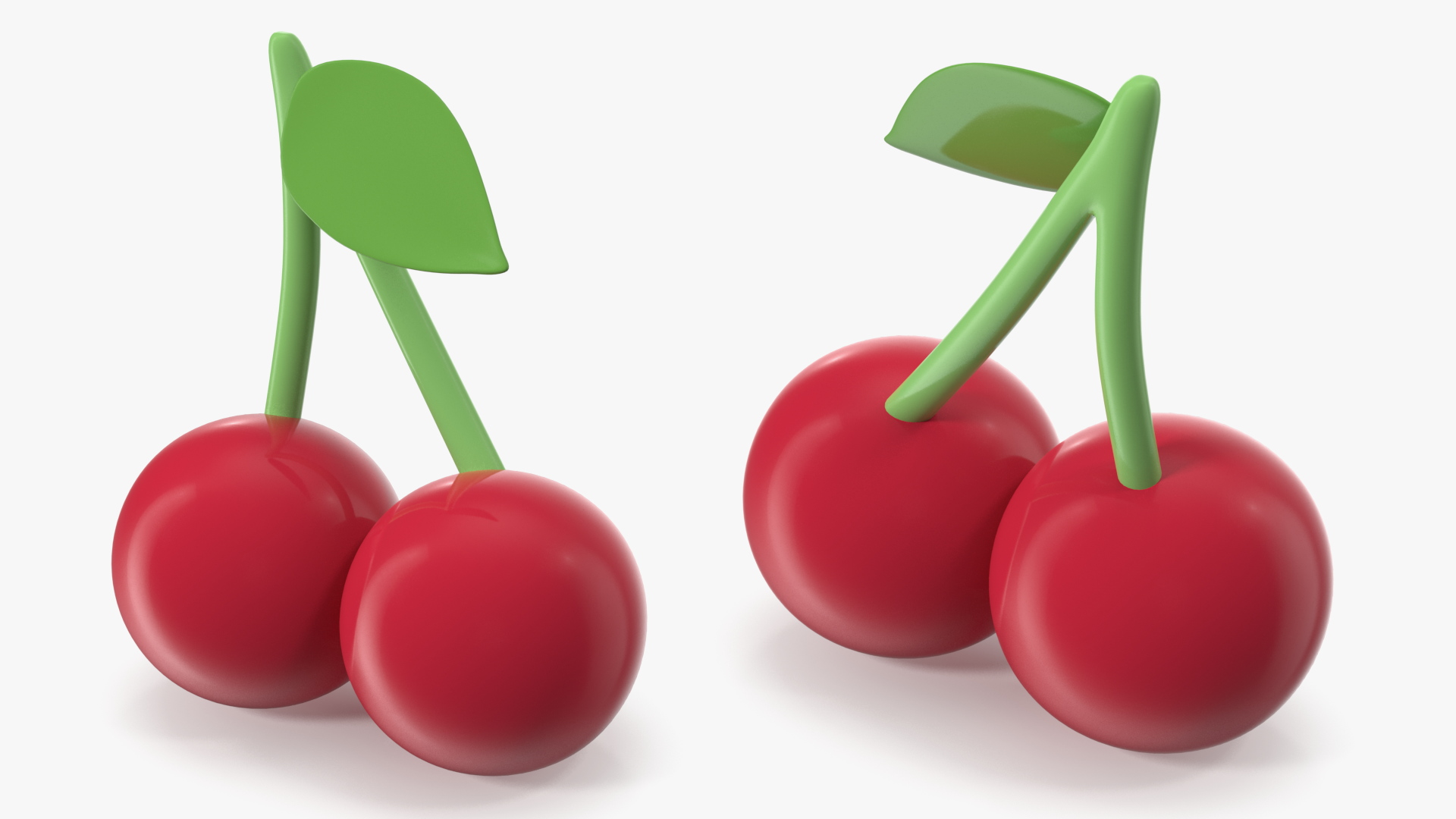 Cherries Emoji 3D model