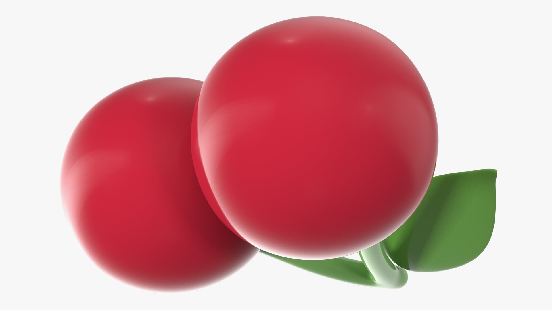 Cherries Emoji 3D model