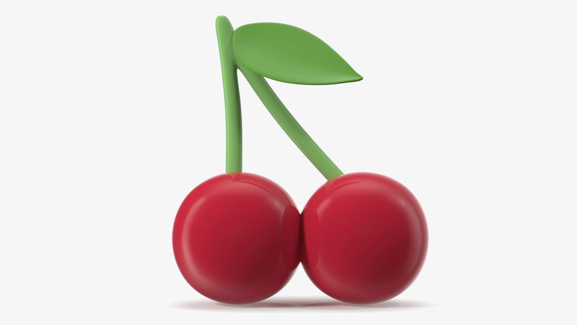 Cherries Emoji 3D model